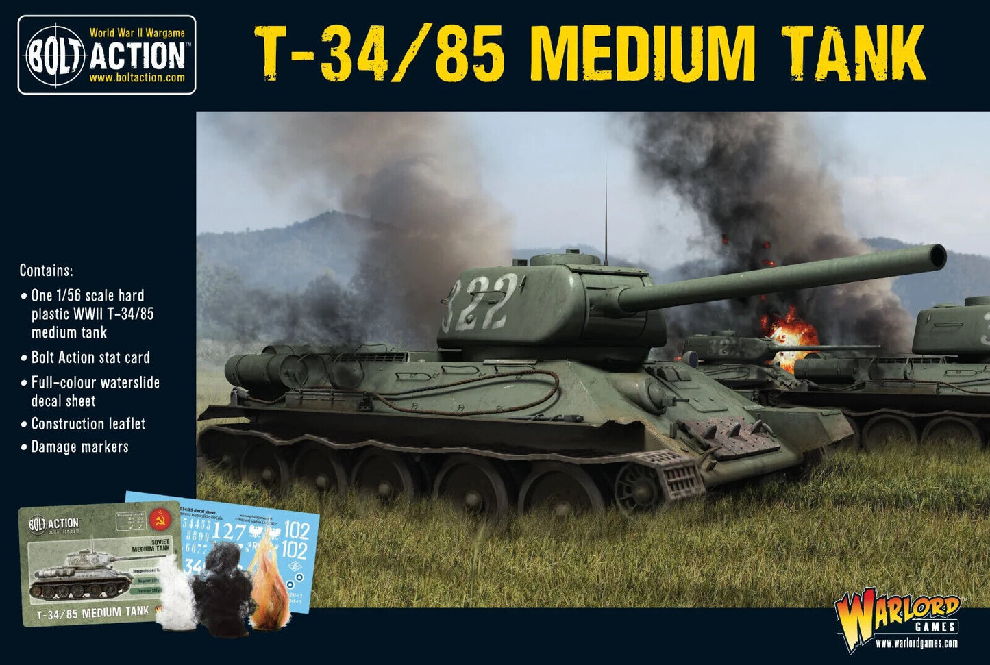 T-34/85 Medium Tank - Warlord Games Bolt Action Miniatures