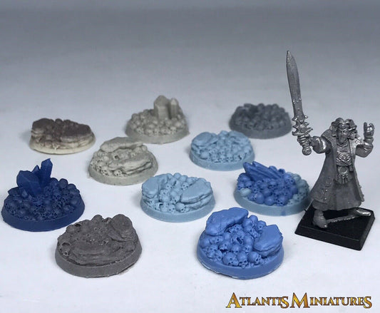 25mm Legend Games Cast Skull Scenic Bases - Ideal for Tabletop Wargaming D35