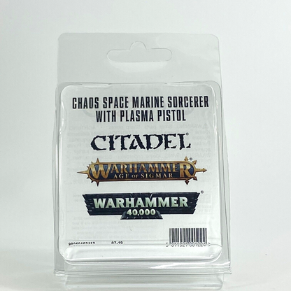 Chaos Space Marine Sorcerer with Plasma Pistol Blister Warhammer 40K Metal C4234