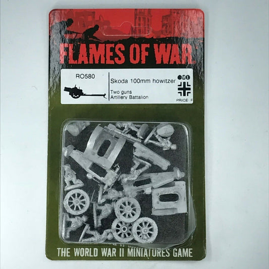 Metal German Axis Skoda 100mm Howitzer Blister WW2 - Flames of War C1240