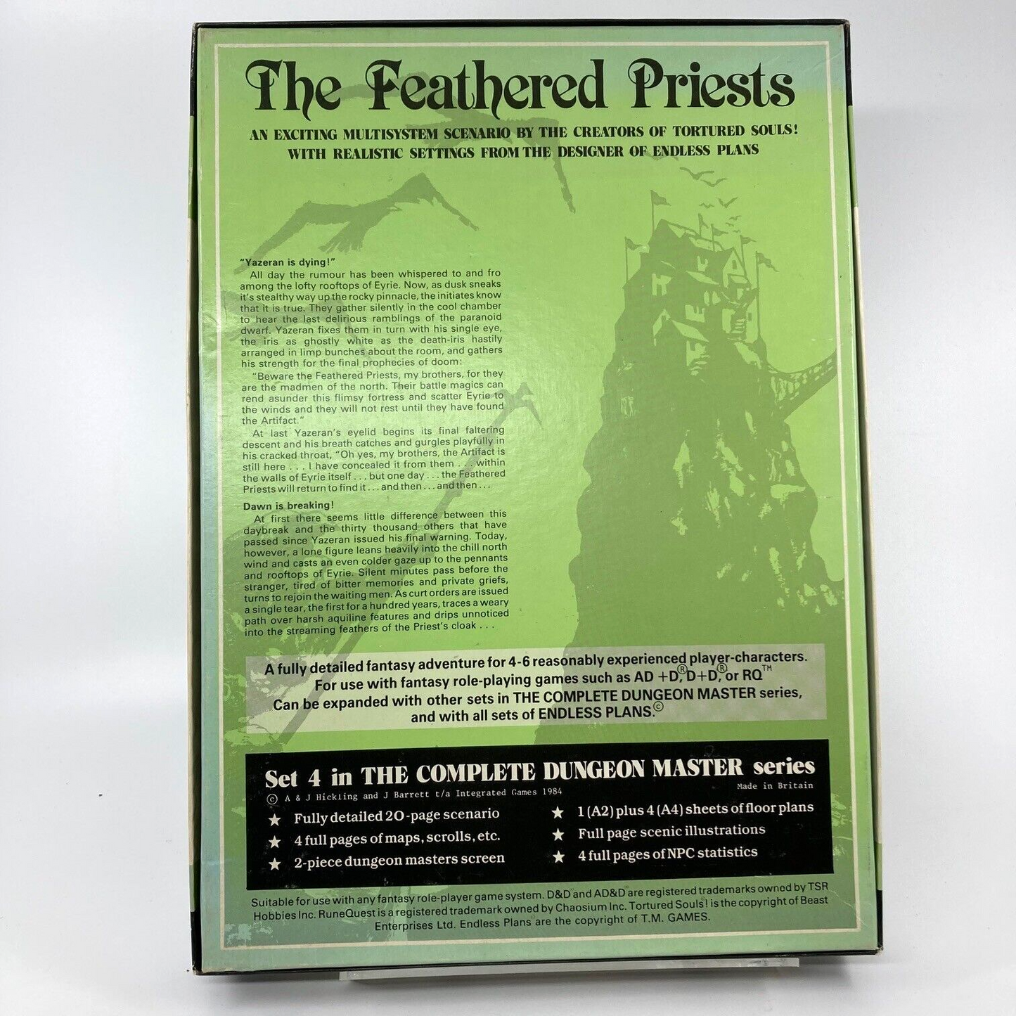 The Feathered Priests Set 4 The Complete Dungeon Master Unsure if Complete W188