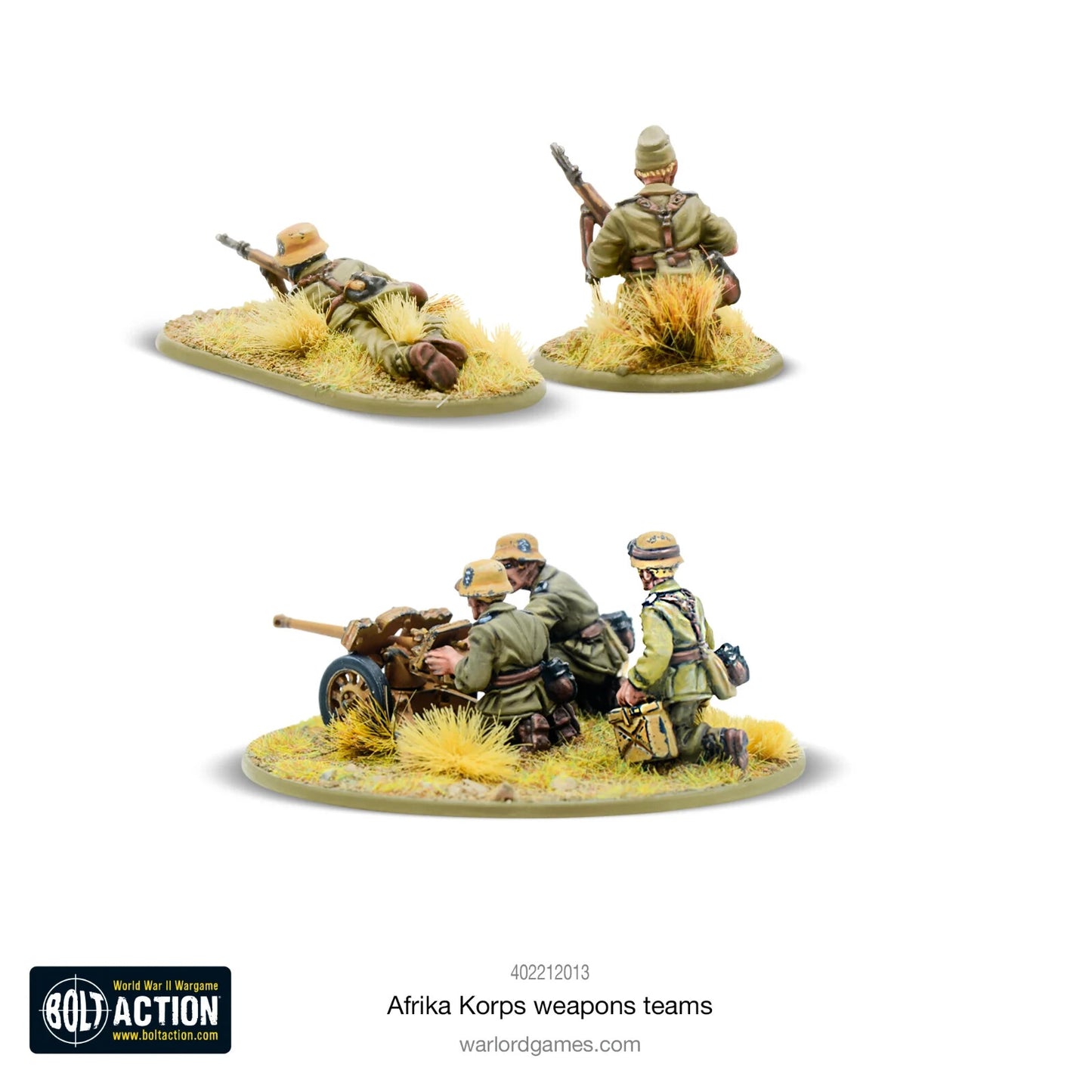 Afrika Korps Weapons Teams - Brand New - Warlord Games Bolt Action Miniatures