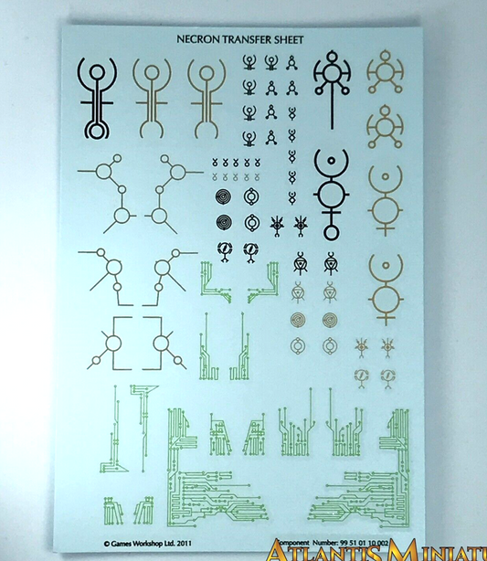 Necron Transfer Sheet Warhammer 40K Games Workshop T126