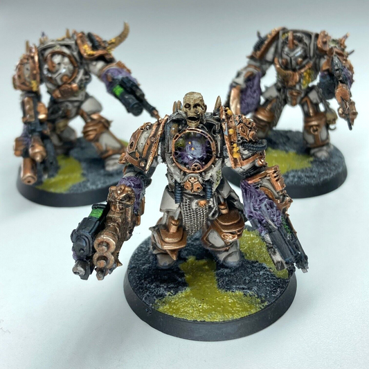 Death Guard Terminators Chaos Space Marines - Painted - Warhammer 40K C3512