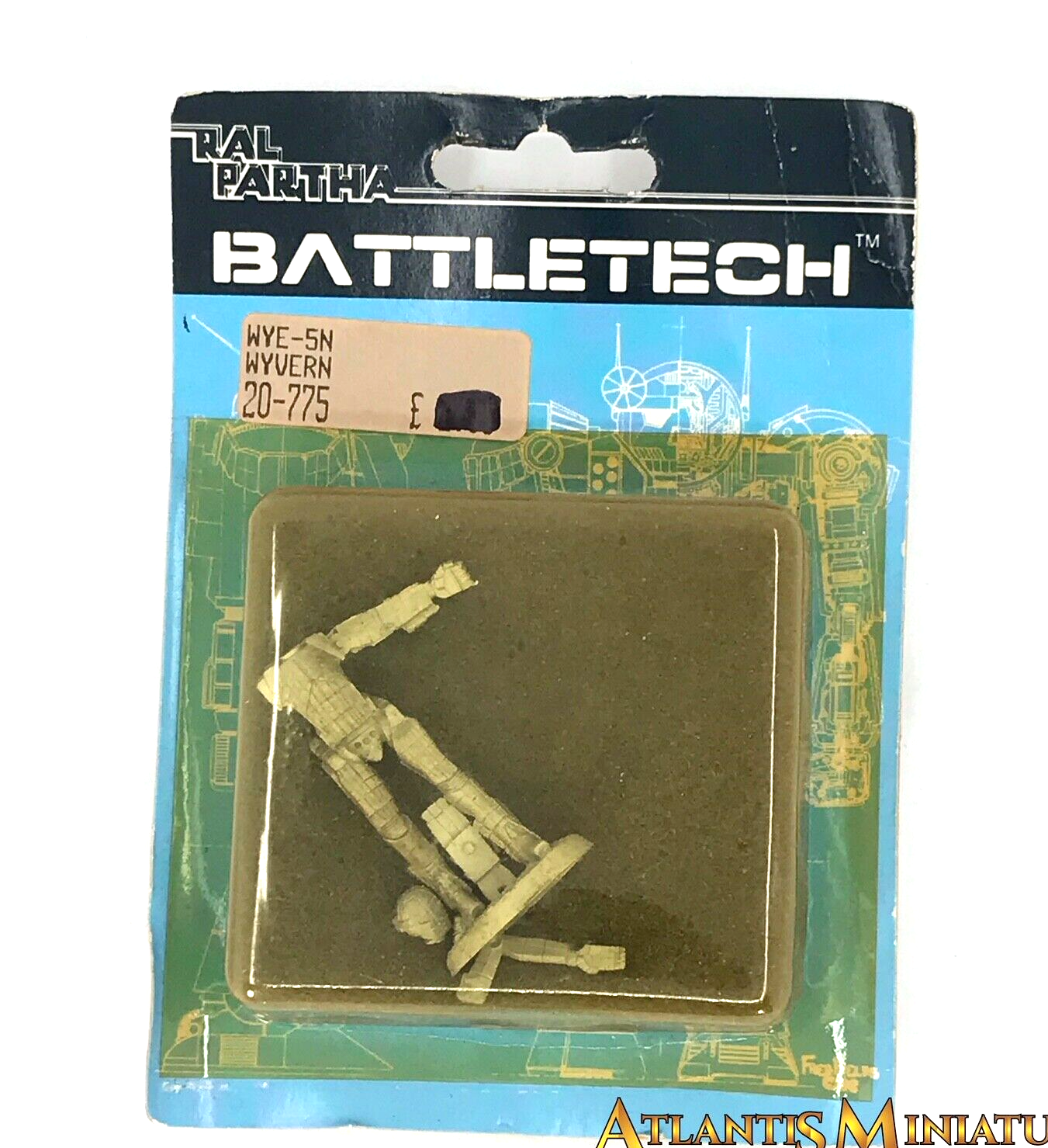 Ral Partha Minifigs Wyvern Robot Battle Tech - Sealed Blister - Ral Partha C1782