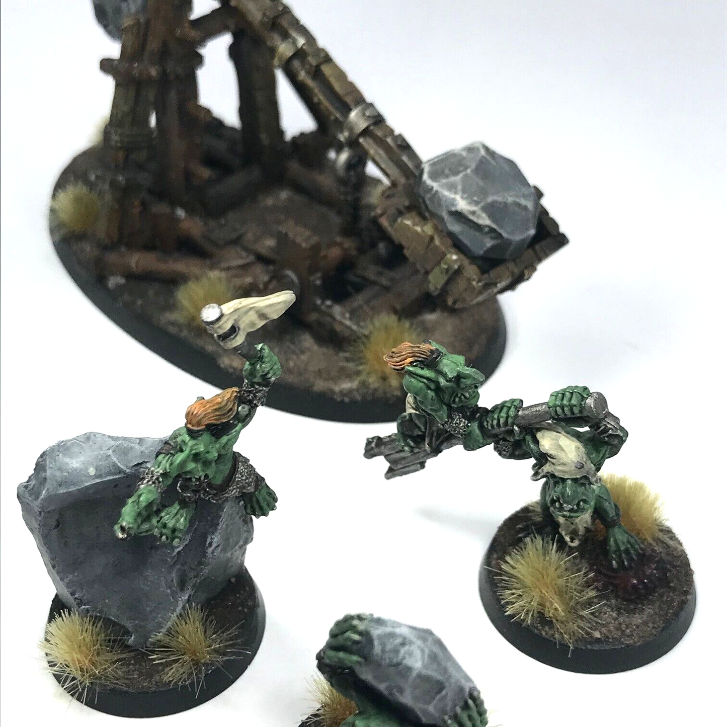 Metal Orc Rock Lobba Catapult with Crew Orcs Goblins - Warhammer Fantasy BOX2