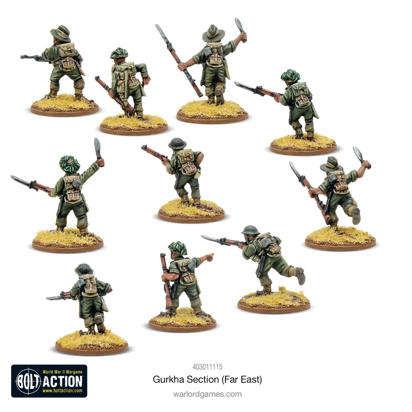 British Gurkha Section (Far East) - Brand New - Warlord Games Bolt Action