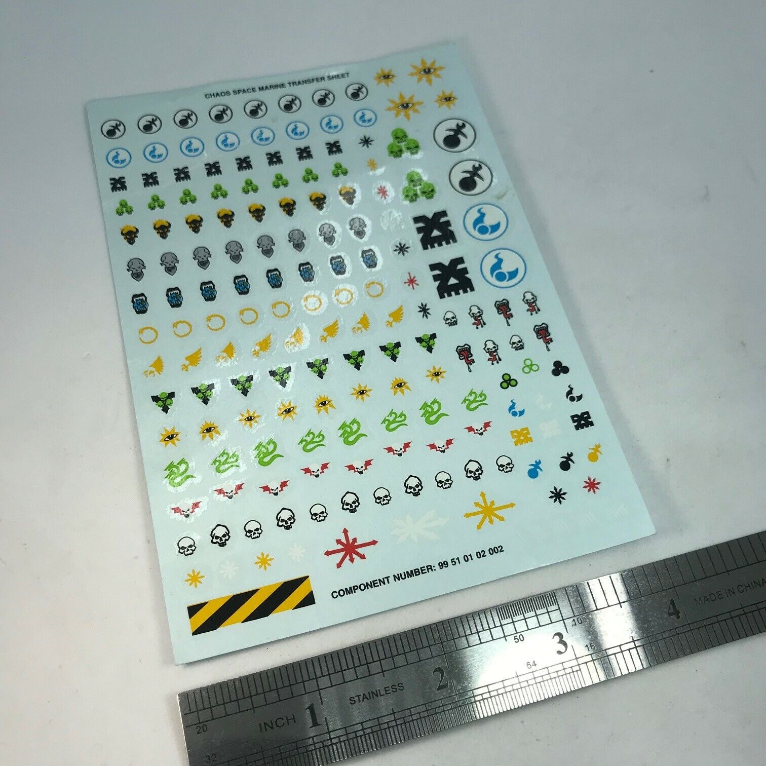 Miniatures Script Transfer Chaos Space Marine Transfer Sheet - Warhammer 40K T132
