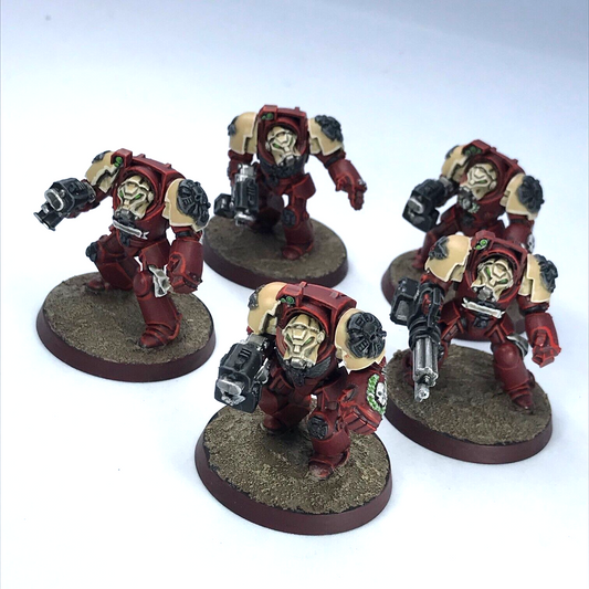 Blood Angels Terminator Squad Space Marines - Painted - Warhammer 40K C3592