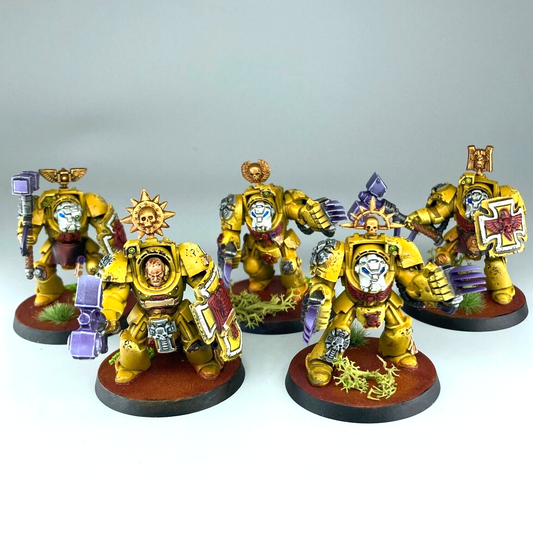 Assault Terminators Squad Imperial Fists - Painted - GW Warhammer 40K C572