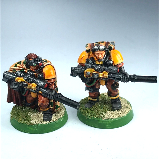 Metal Imperial Fist Sniper Pair Space Marines - Painted - Warhammer 40K X10739