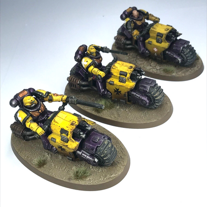 Space Marine Primaris Outriders Bikes - Painted - Warhammer 40K C1381