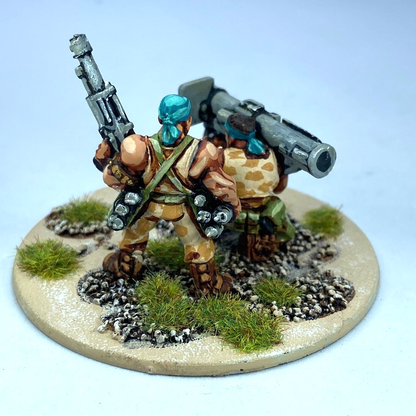 Imperial Guard Catachan Rocket Launcher Team - Painted - Warhammer 40K C68