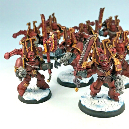 Chaos Space Marine Khorne Assault Marines - Painted - Warhammer 40K C2451