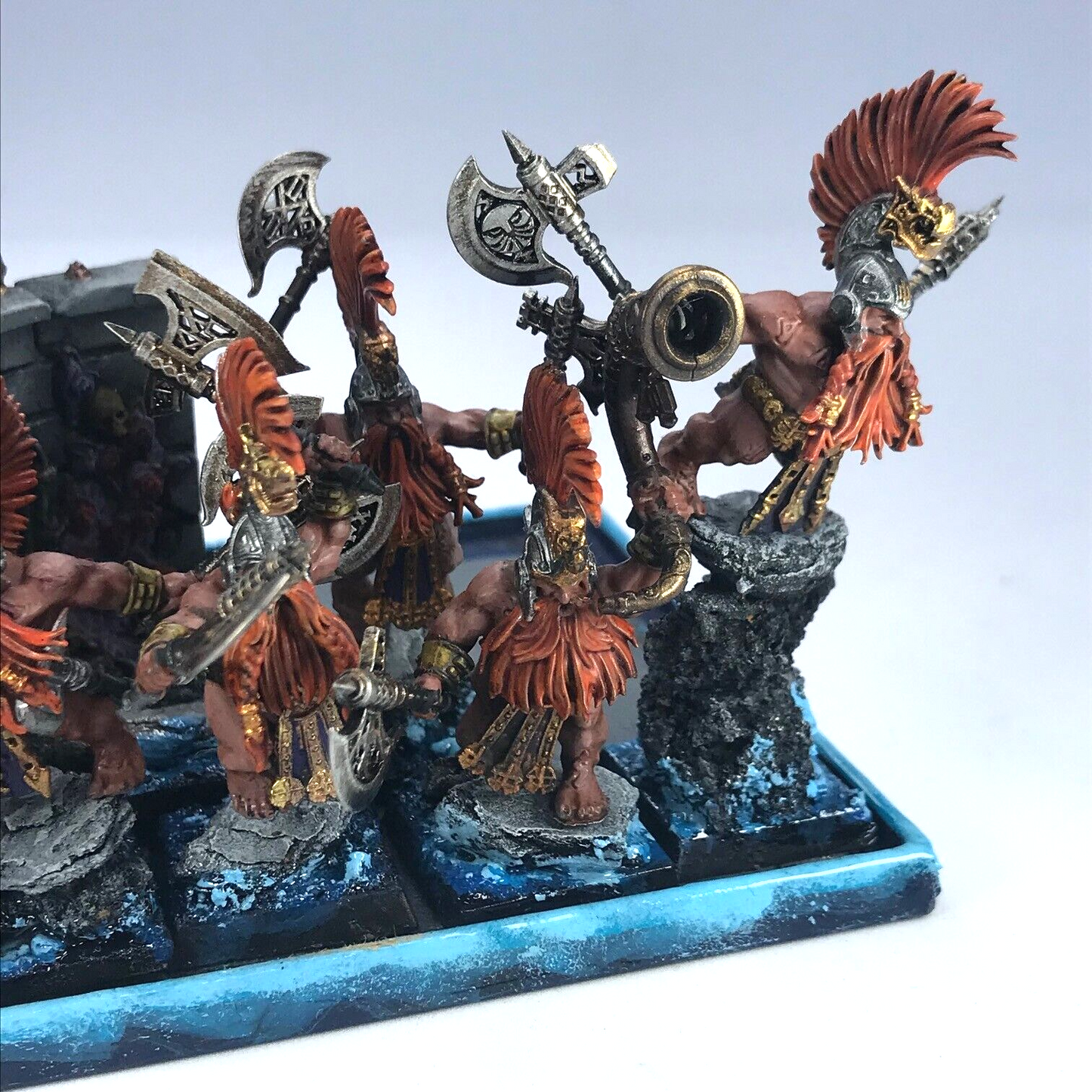 Converted Dwarf Slayer Regiment & Movement Tray - Painted - Warhammer Fantasy