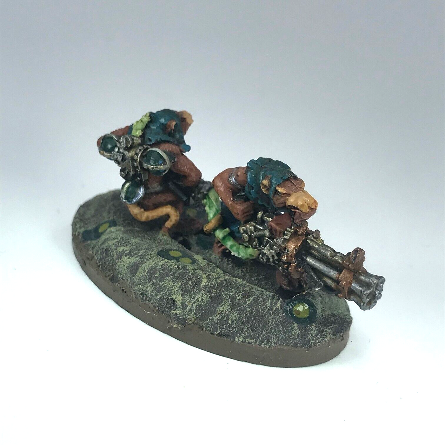 Skaven Ratling Gun Team - Warhammer Fantasy Games Workshop Painted Metal X7094