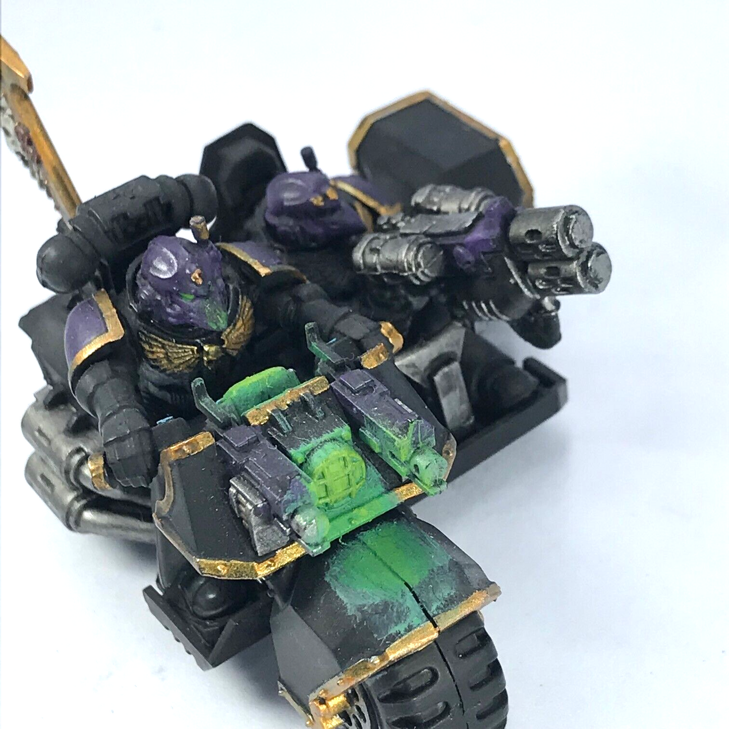 Dark Angels Ravenwing Assault Bike Space Marines - Warhammer 40K Painted C2700