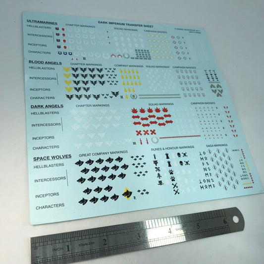 Space Marine Transfer Sheet - Warhammer 40K T171