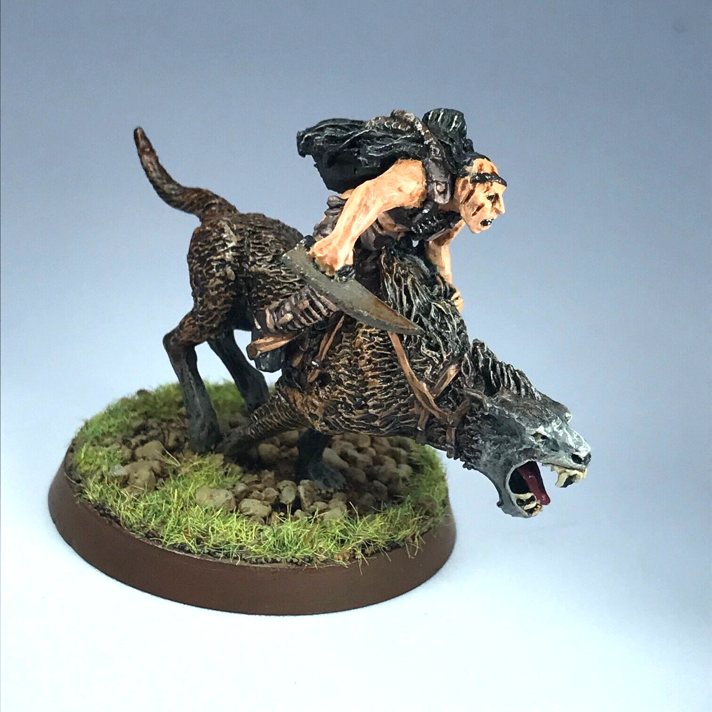 Sharku Orc Warg Rider - LOTR / Warhammer / Lord of the Rings Metal X10623