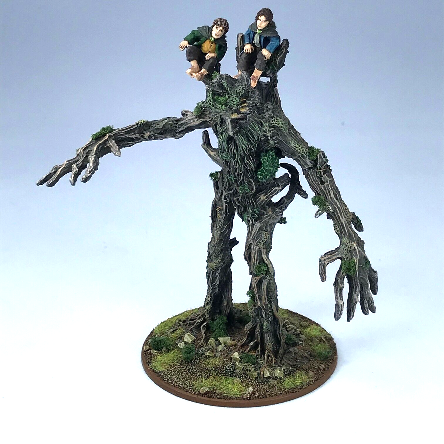 Treebeard Ent & Hobbits LOTR - Warhammer / Lord of the Rings Painted Metal