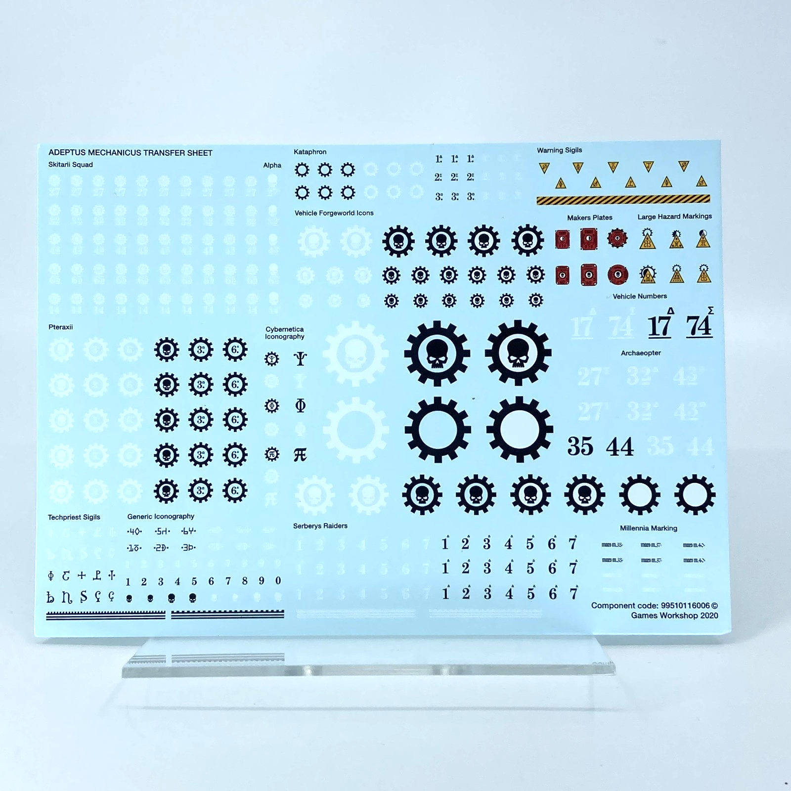 Adeptus Mechanicus Infantry Transfer Sheet - Warhammer 40K Games Works