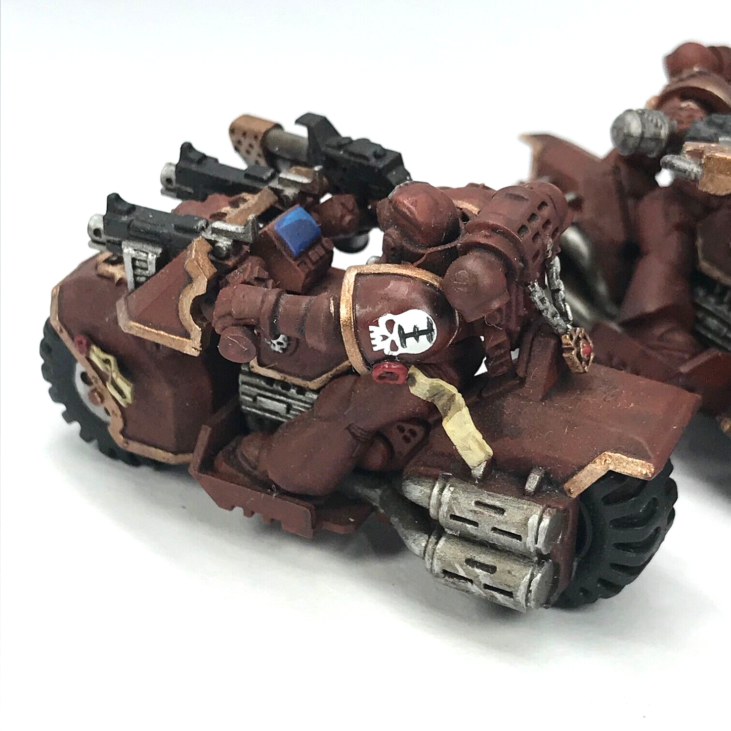 Blood Angel Space Marines Attack Bike Squad - Painted - Warhammer 40K C2532