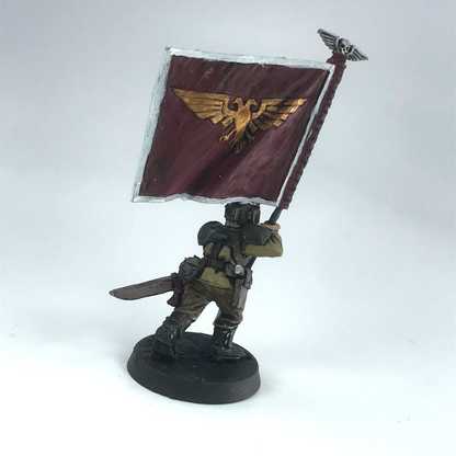 Cadian Standard Bearer Company HQ Imperial Guard - Warhammer 40K Metal X74