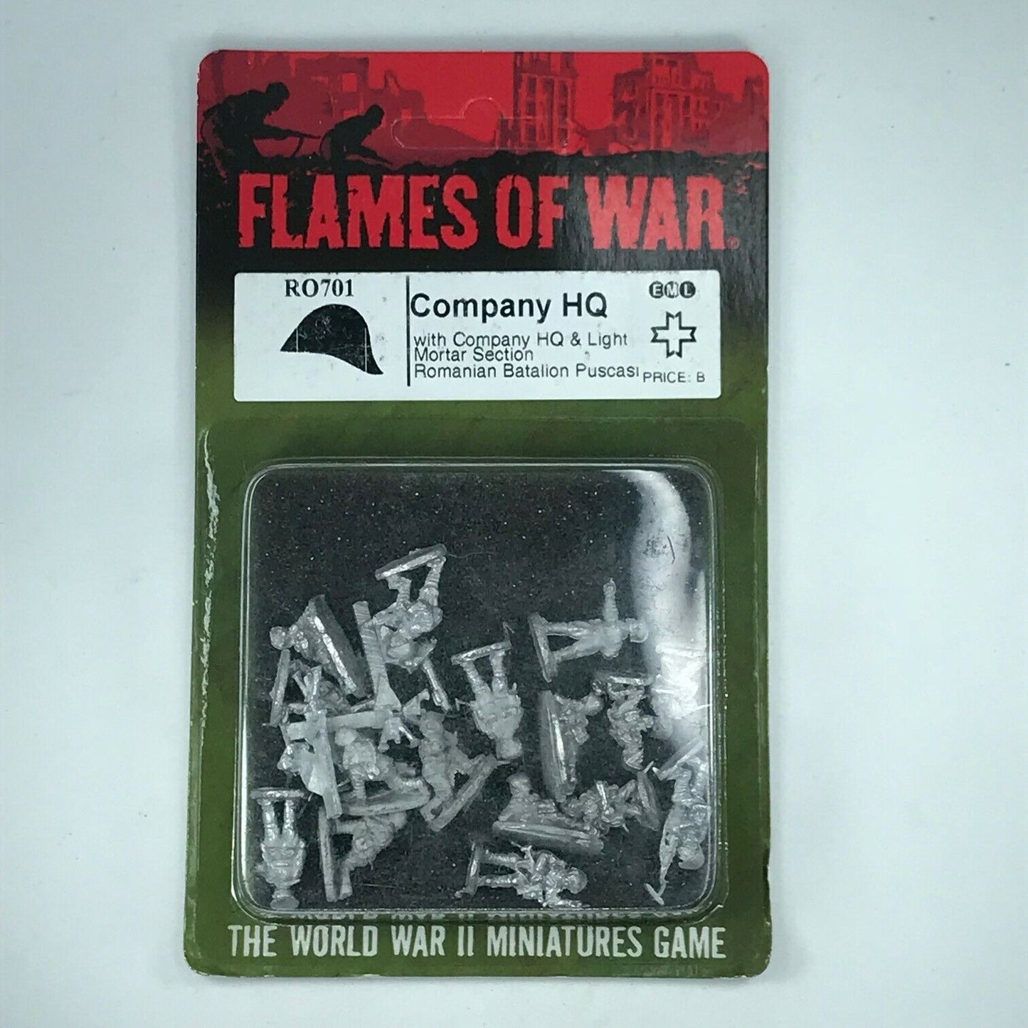 Metal Romanian Company HQ and Light Mortars Blister WW2 - Flames of War C2053