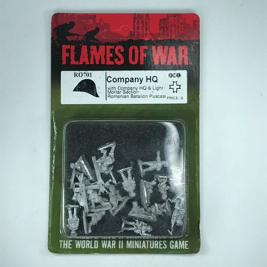 Metal Romanian Company HQ and Light Mortars Blister WW2 - Flames of War C2053