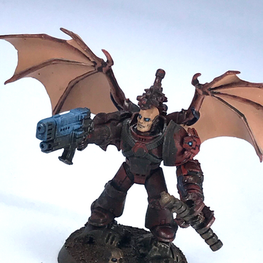 Chaos Space Marines Champion with Wings - Warhammer 40K Painted Kitbash C4578