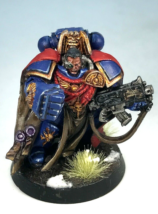 Classic Space Marine Ultramarines Captain - Painted - Warhammer 40K X8713