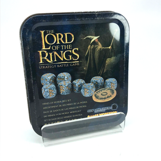 Mines of Moria Dice Set LOTR - Worn Tin - Warhammer / Lord of the Rings C2257