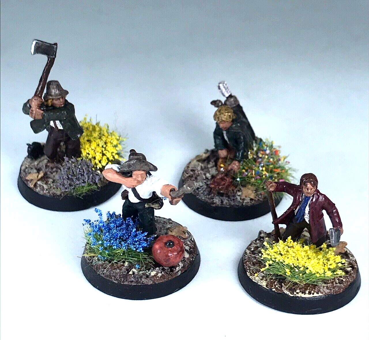 Painted Hobbit Lot metal & plastic - LOTR / Warhammer / Lord of the Rings X1953