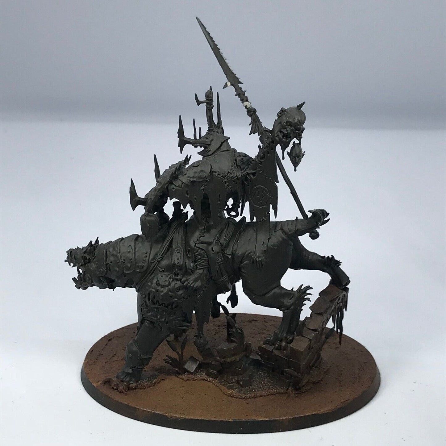 Orruk Warclans Killaboss on Great Gnashtoof Undercoated Warhammer Age of Sigmar