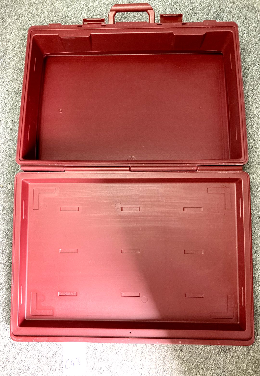 Large Red Games Workshop Figure Carry Case - No Foam Trays - Warhammer 40K C43