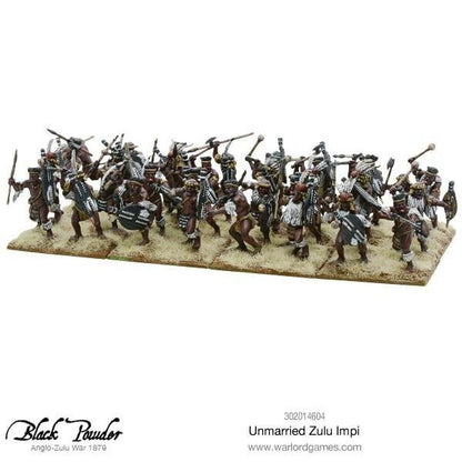 Unmarried Zulu Impi - Anglo-Zulu War - Warlord Games Black Powder Miniatures