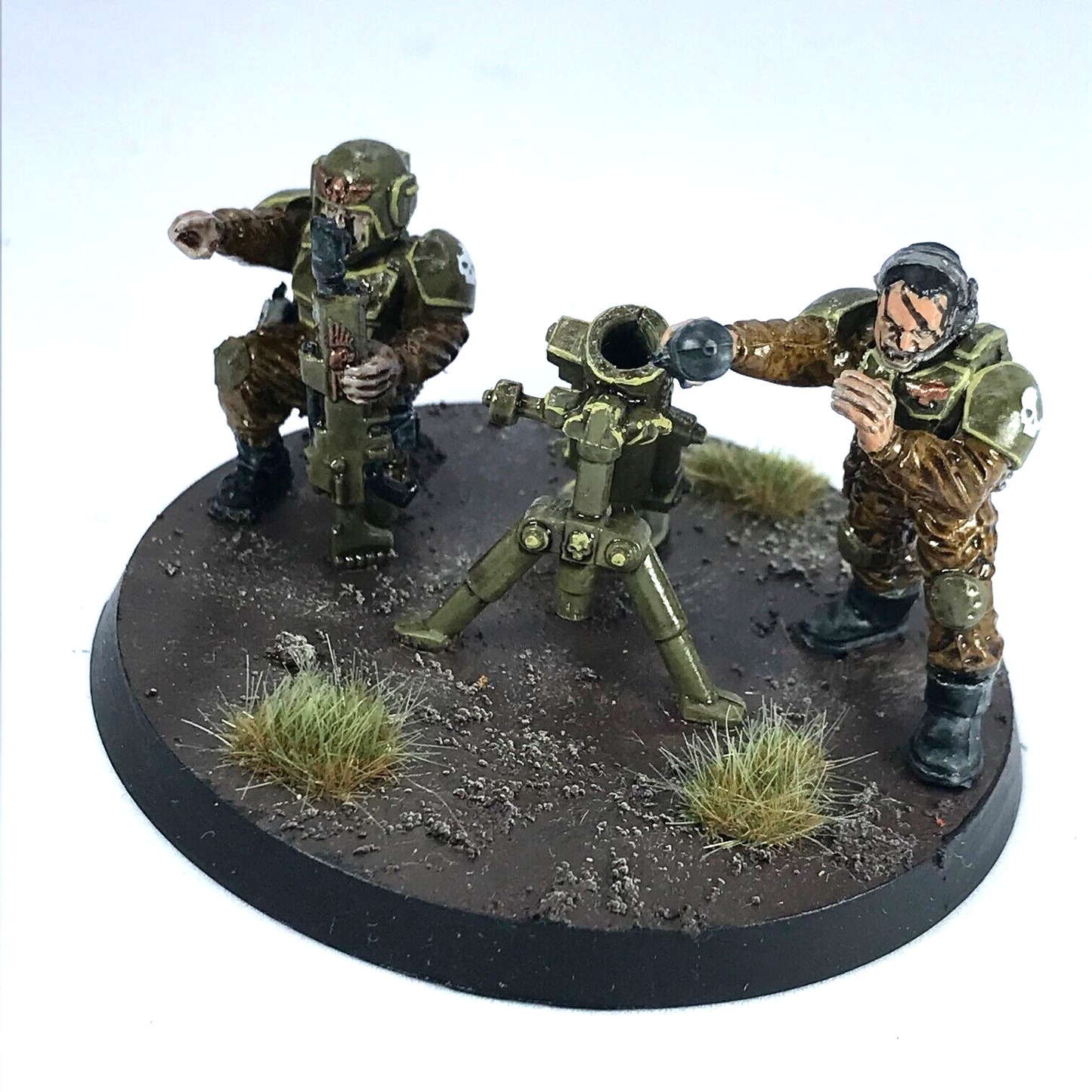 Imperial Guard Cadian Mortar Team Astra Militarum - Painted Warhammer 40K C2207