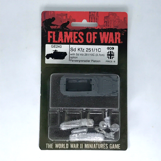 WW2 Axis Sd Kfz 251/1C Halftrack - Sealed Blister - Flames of War C299