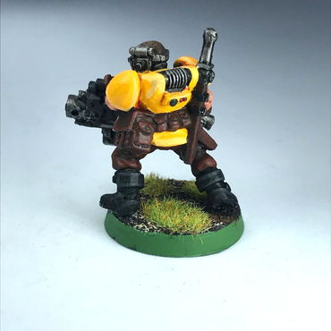 Metal Imperial Fist Heavy Bolter Space Marines - Painted - Warhammer 40K X10825