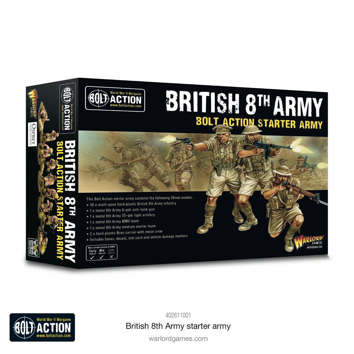 British 8th Army Starter Army - Warlord Games Bolt Action Miniatures