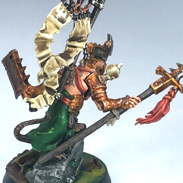 Skaven Warlord Commander - Painted - Warhammer Age of Sigmar C4030