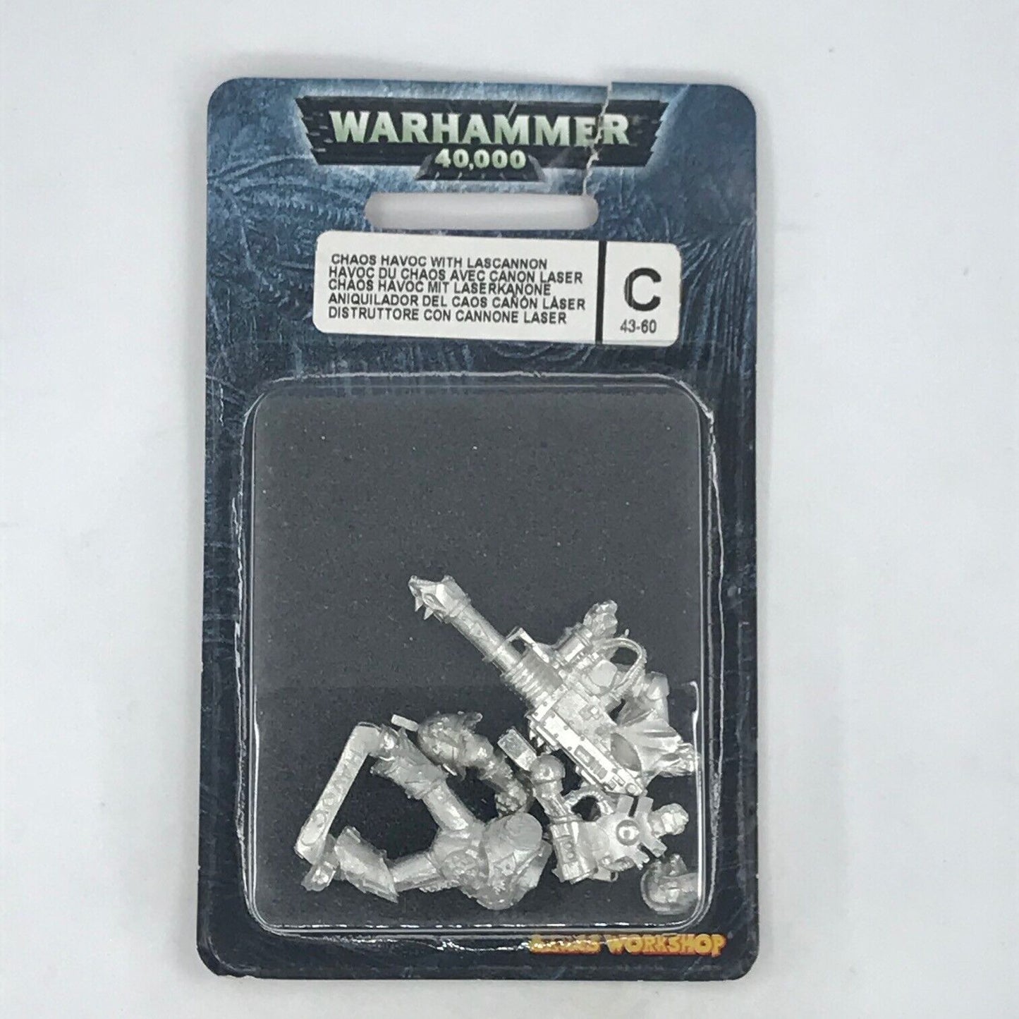 Metal Chaos Space Marine Havoc with Lascannon Blister - Warhammer 40K C38