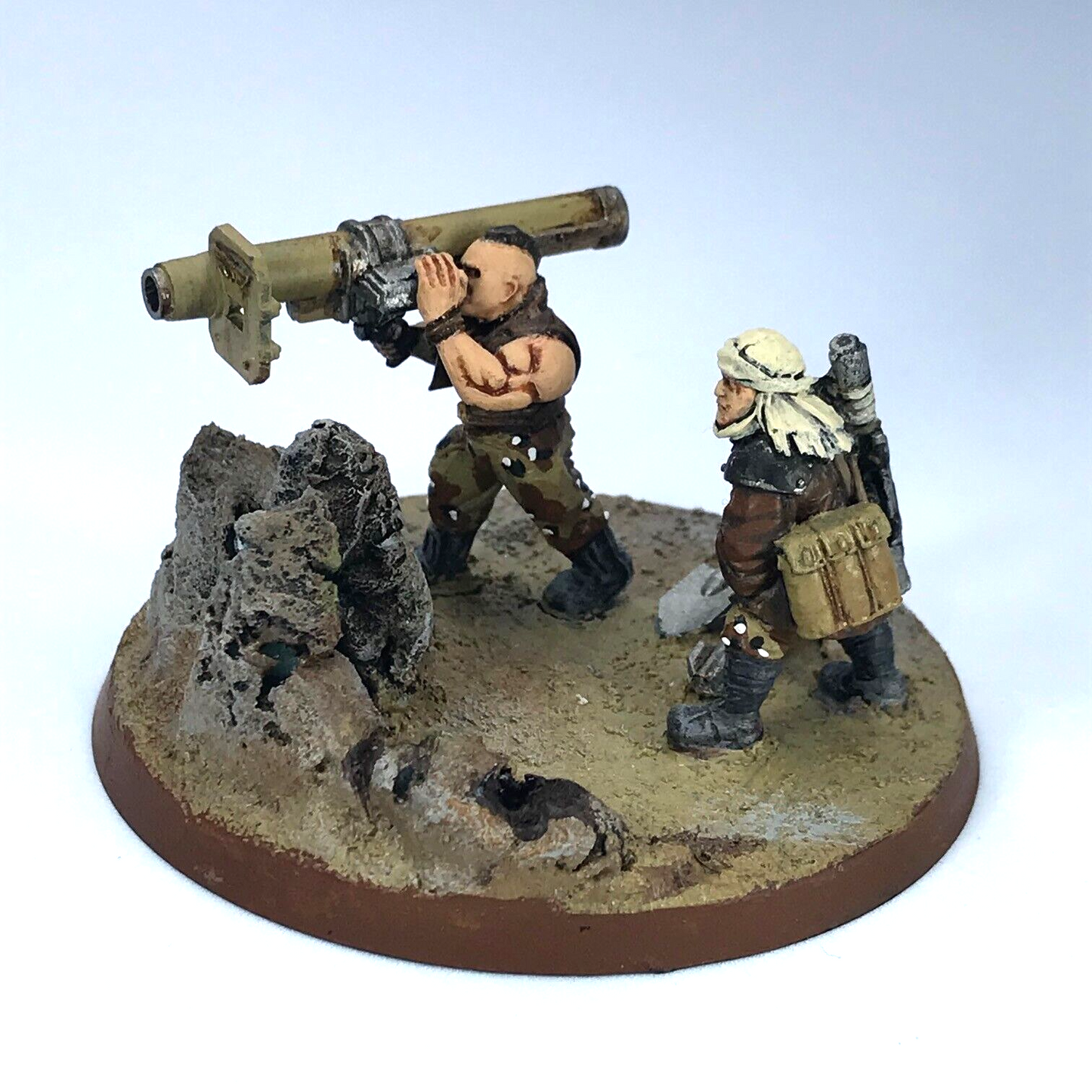 Tallarn Rocket Launcher Team Imperial Guard - Painted Warhammer 40K GW C2049