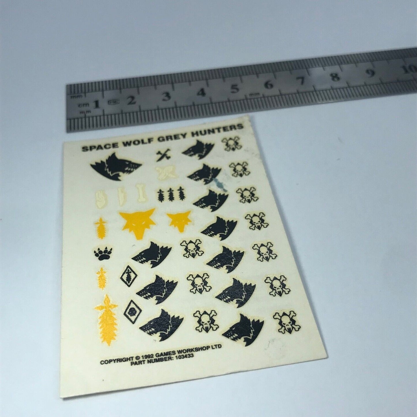 Classic Space Wolf Grey Hunters Transfer Sheet - Warhammer 40K T202