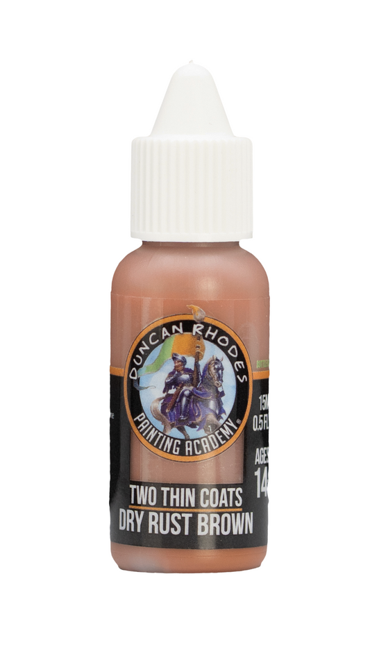 Dry Rust Brown Two Thin Coats Paints Duncan Rhodes Painting Academy - 15ml