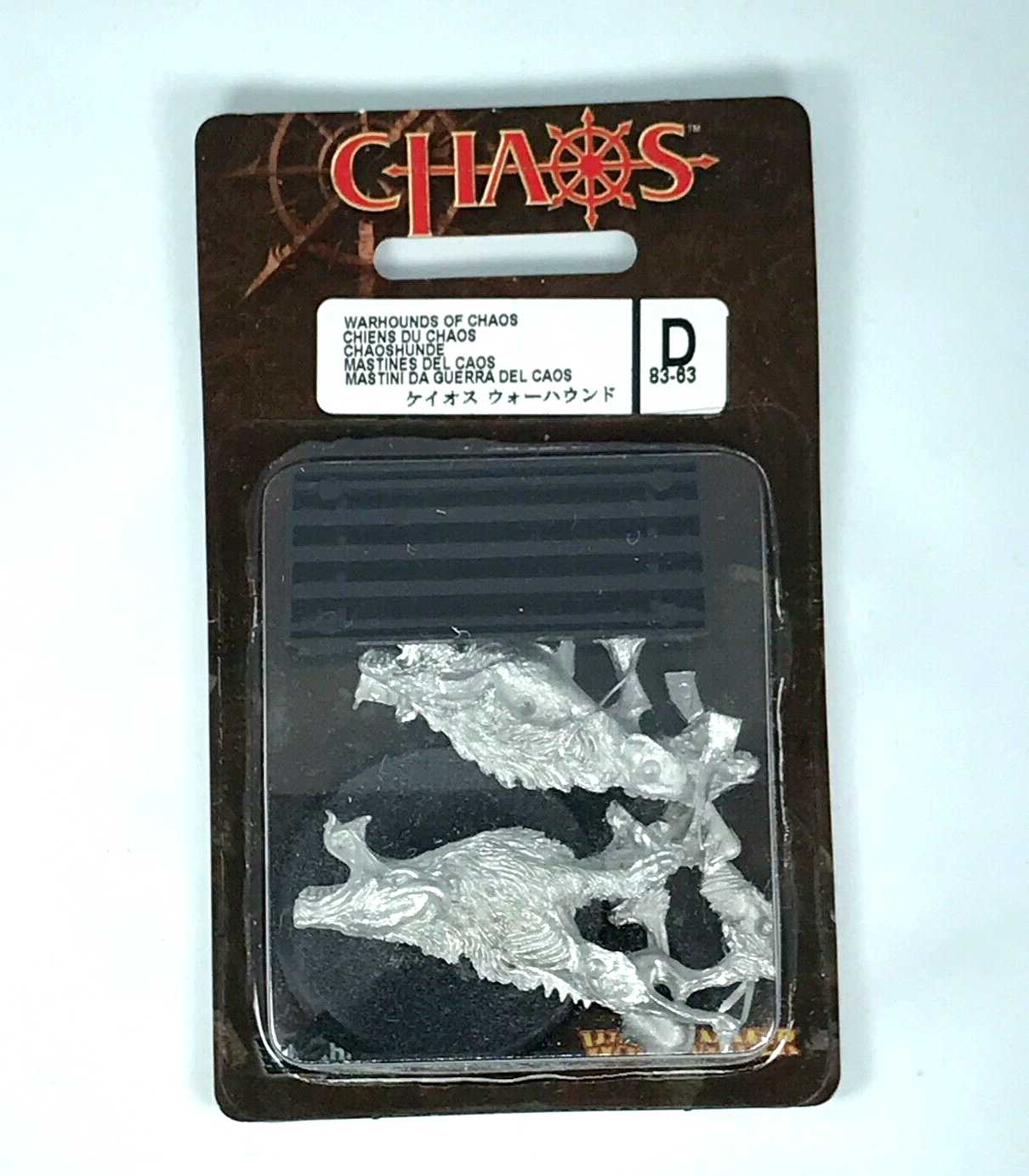 Classic Metal Warhound of Chaos Blister Warrior of Chaos Warhammer Fantasy C1396