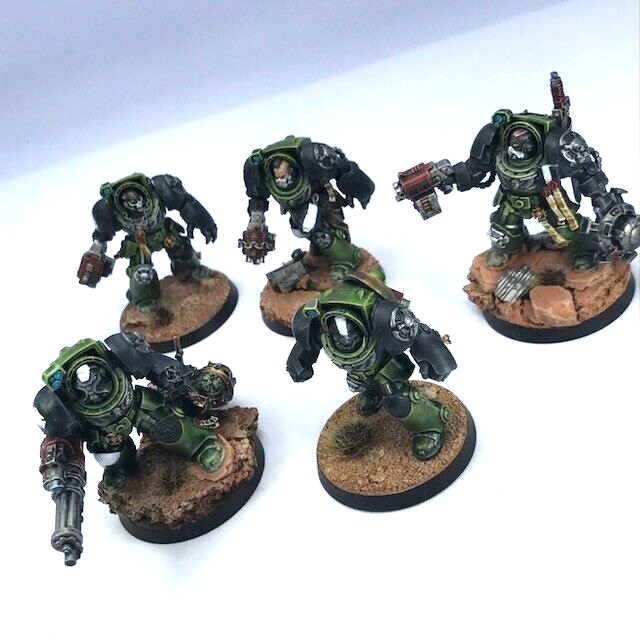 Salamanders Terminator Squad Space Marines - Warhammer 40K Painted C4686