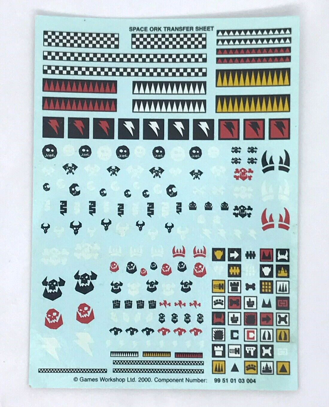 Classic Space Ork Transfer Sheet - Warhammer 40K T4