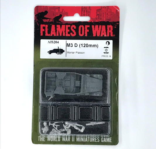 Israel M3 D 120mm Mortar Half-track Blister - Unpainted - Flames of War C888