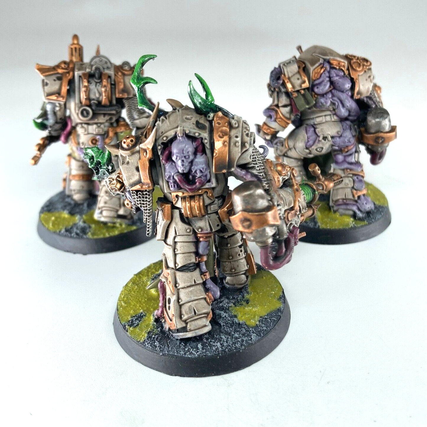 Death Guard Terminators Chaos Space Marines - Painted - Warhammer 40K C4682